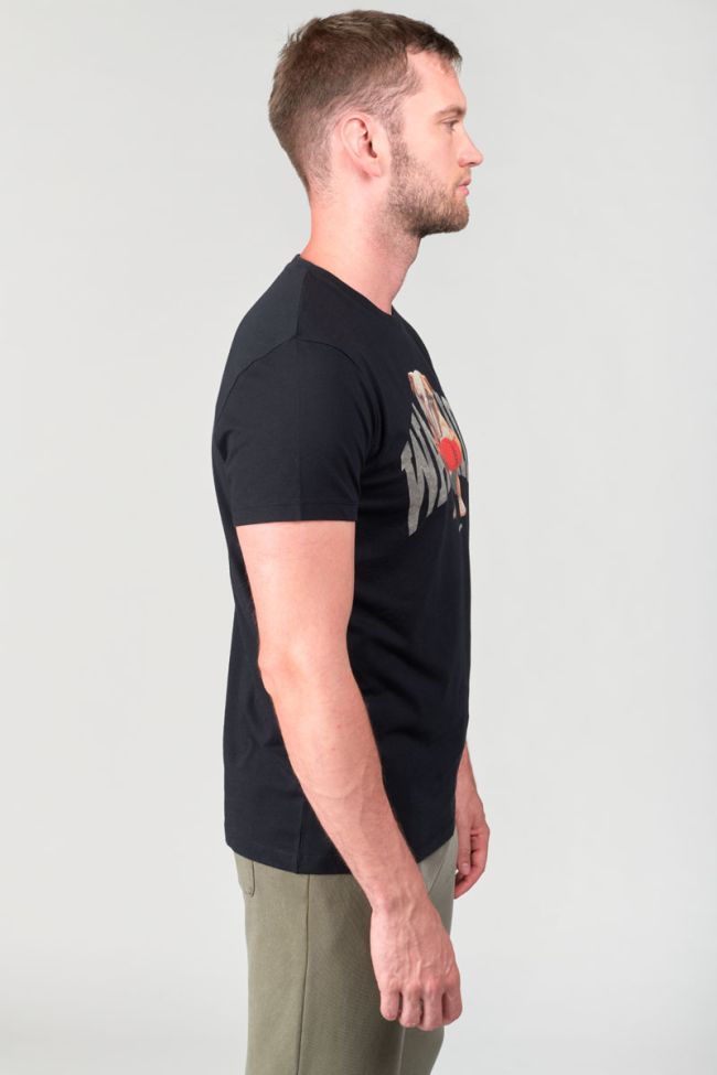 T-shirt Wells in schwarz