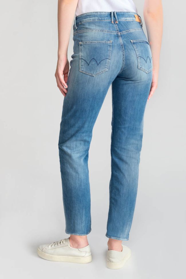 Jeans 400/18 mom Basic high waist 7/8 destroy blau Nr.4