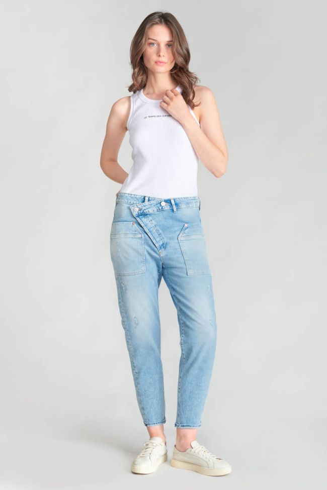 Jeans boyfit Cosy Pocket 7/8 destroy blau Nr.5