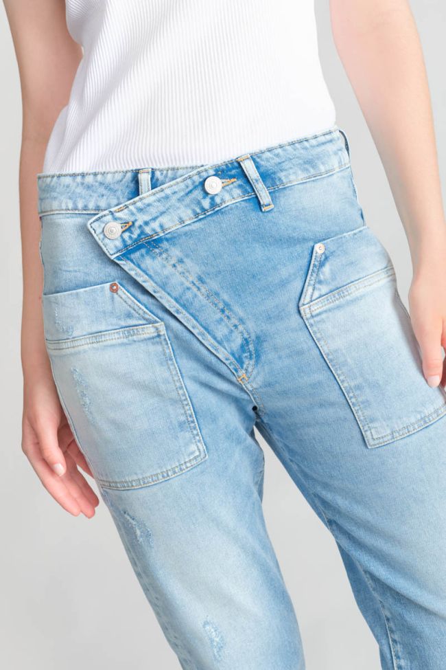 Jeans boyfit Cosy Pocket 7/8 destroy blau Nr.5