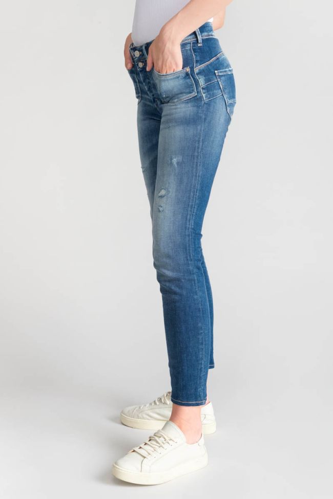 Jeans pulp slim Lem high waist 7/8 destroy blau Nr.2