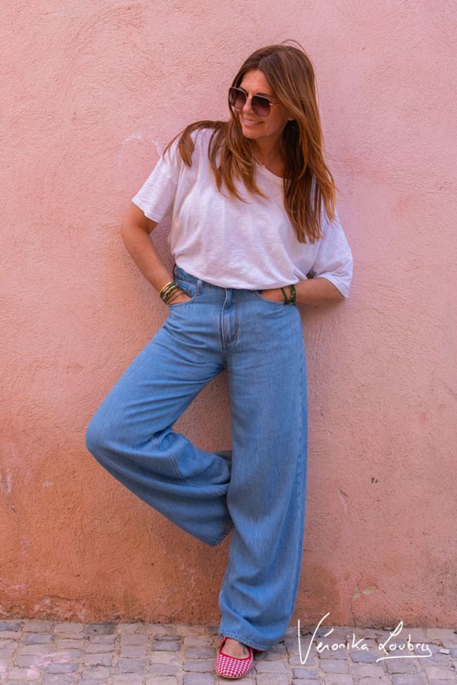 Jeans tencel wide leg Muriel by Véronika Loubry high waist blau Nr.4