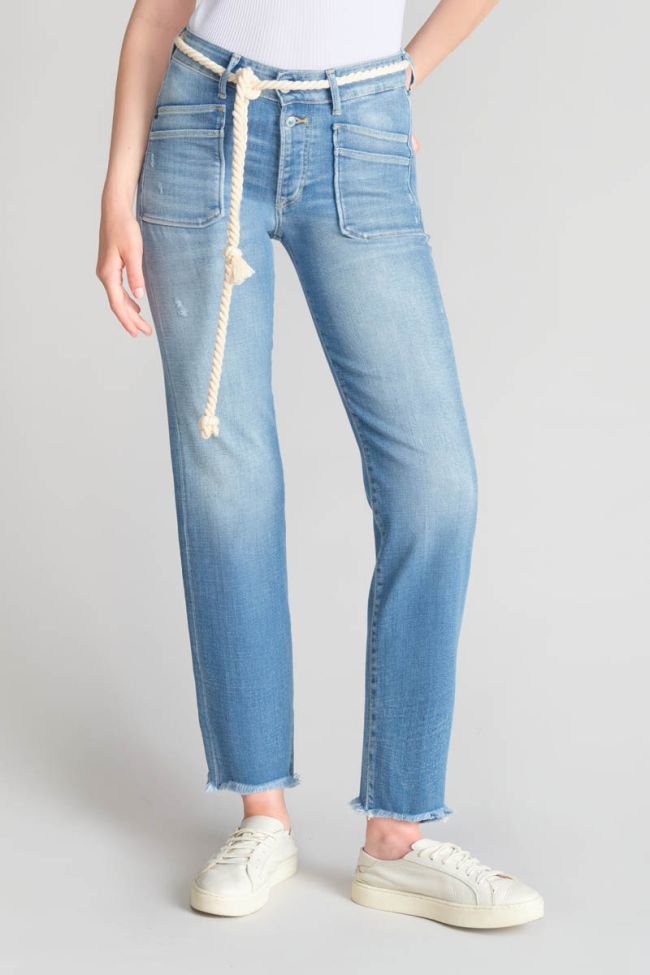 Jeans Pricilia high waist 7/8 destroy blau Nr.4