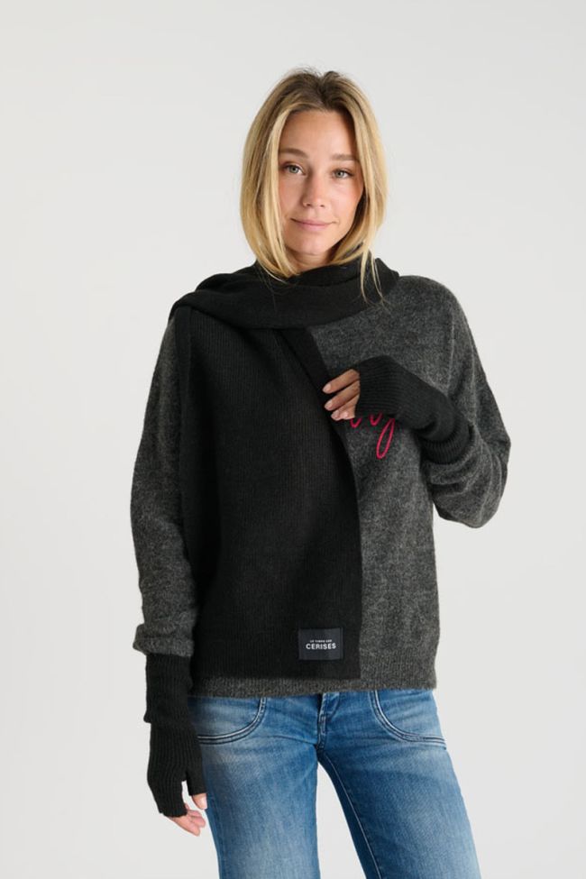 Schal Nieve in schwarz