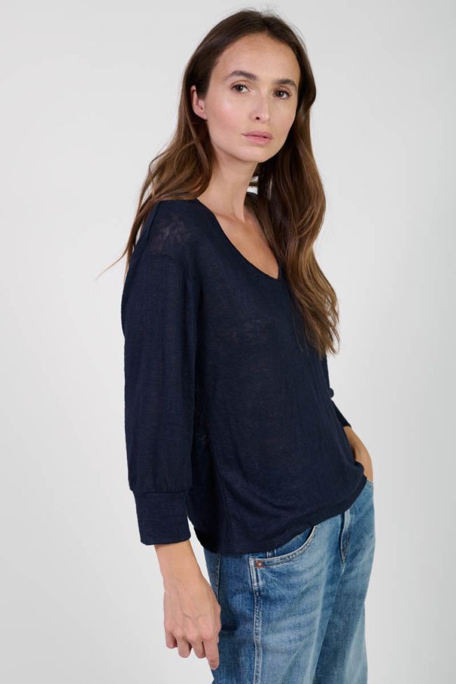 T-shirt Rondaan in blau