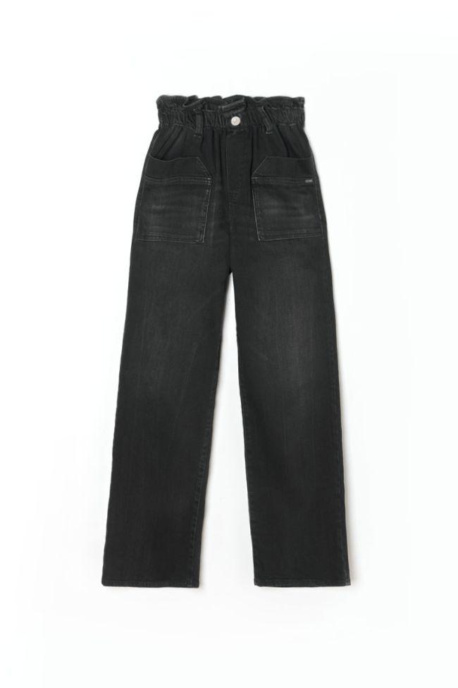 Jeans regular wide-leg Twin high waist schwarz Nr.1