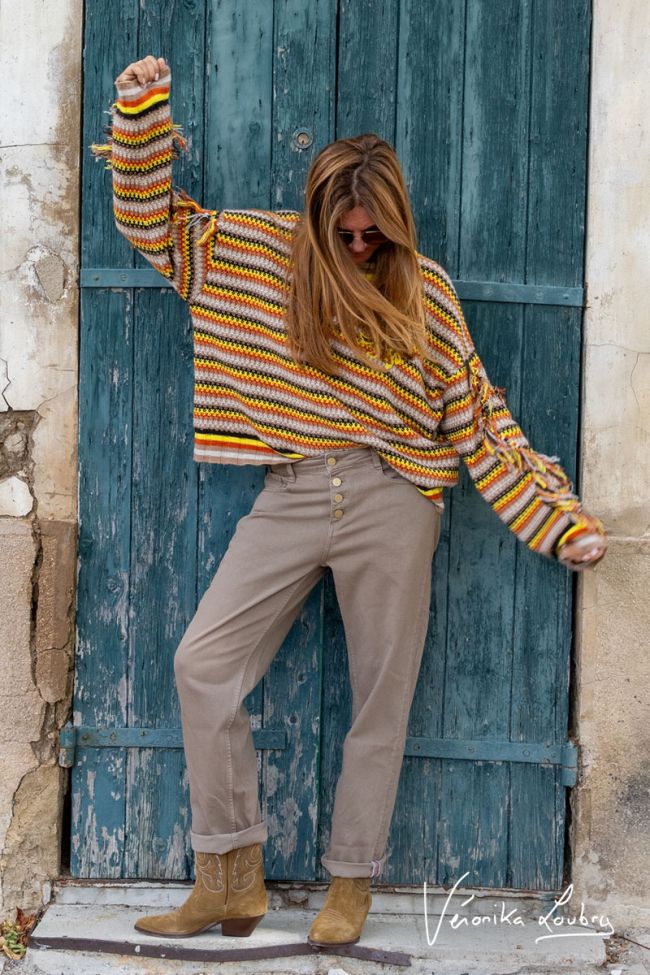 James 400/60 girlfriend von Véronika Loubry Jeans High Waist braun