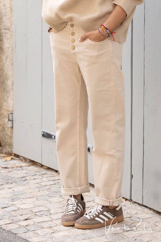 James 400/60 girlfriend von Véronika Loubry Jeans mit High Waist in Beige