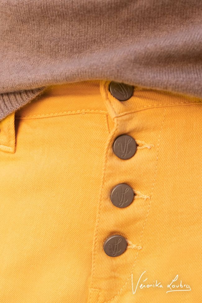 James 400/60 girlfriend by Véronika Loubry Jeans mit hoher Taille gelb