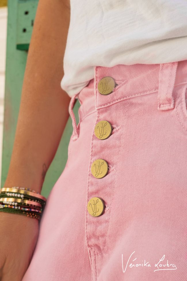 James 400/60 girlfriend by Véronika Loubry Jeans mit hoher Taille rosa