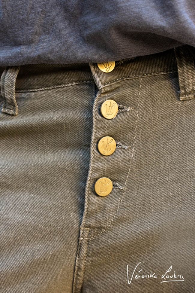 James 400/60 girlfriend by Véronika Loubry Jeans mit hoher Taille khaki