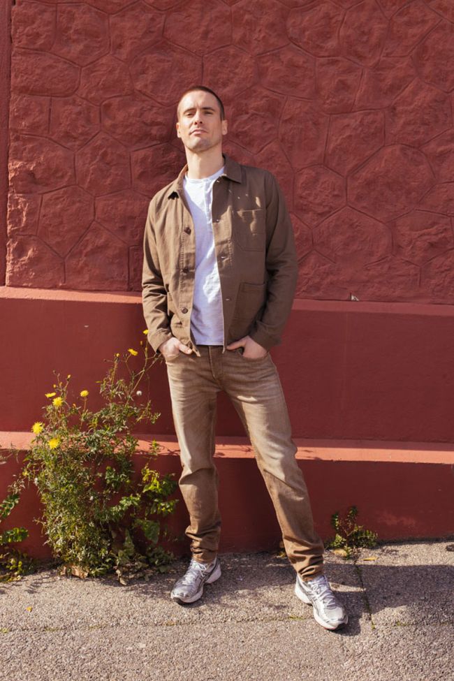 Jeans 700/11 slim Basic braun verwaschen