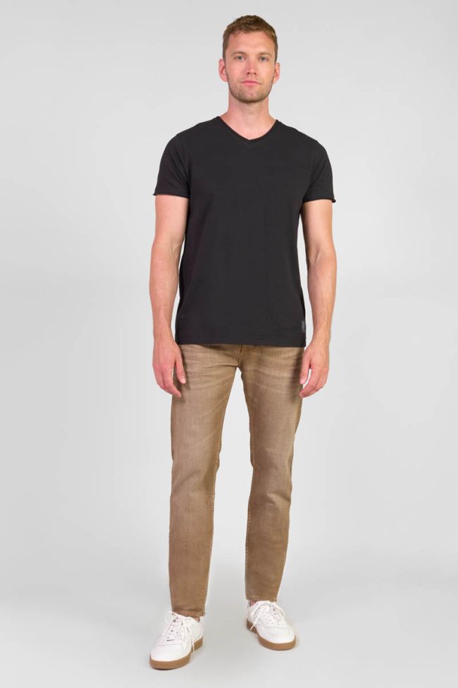 Jeans 700/11 slim Basic braun verwaschen