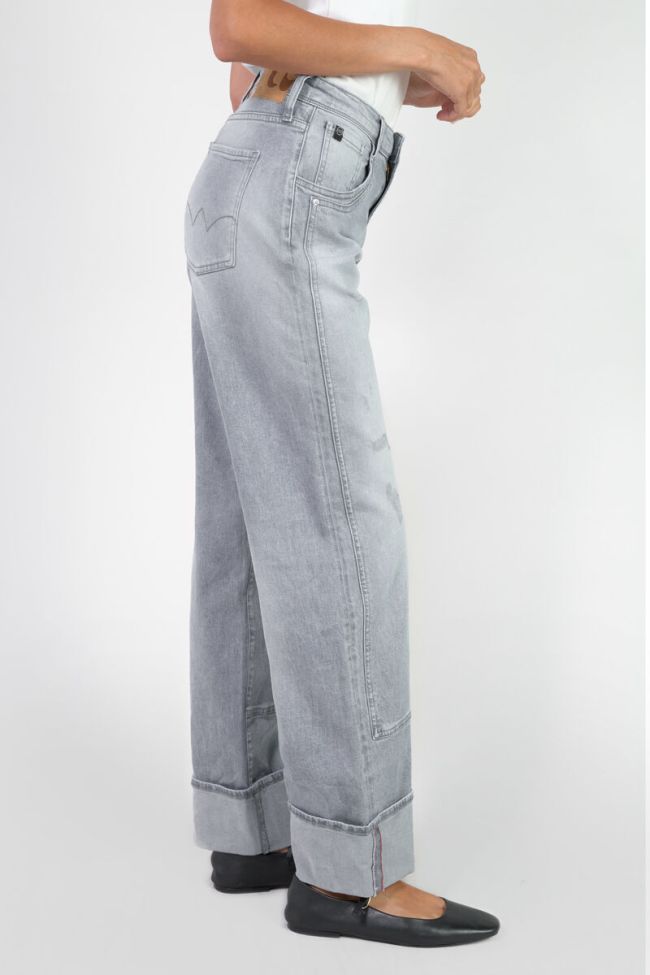 Jeans 400/28 loose Carlino High Waist destroy grau Nr. 3