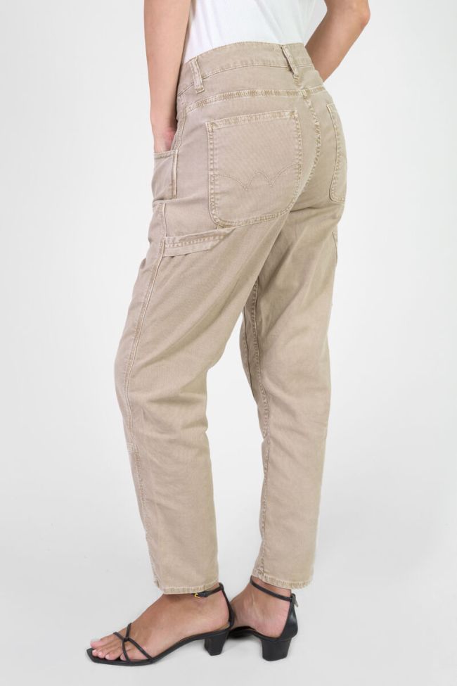 Jeans 400/60 girlfriend Work High Waist beige