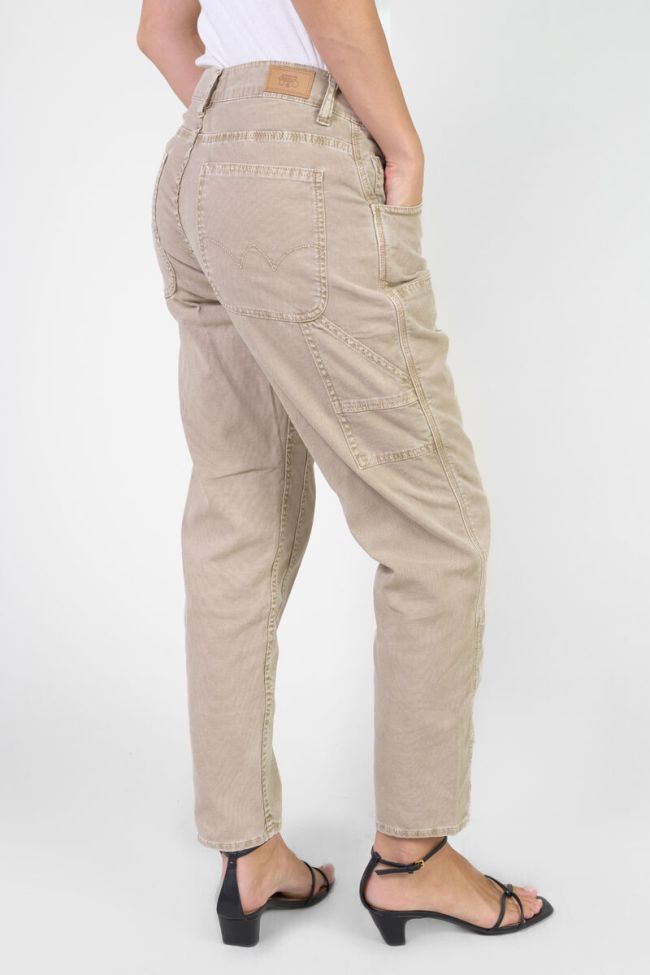 Jeans 400/60 girlfriend Work High Waist beige