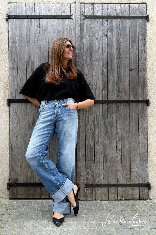 Jeans 400/28 wide leg Anastasia by Véronika Loubry high waist blau Nr.4