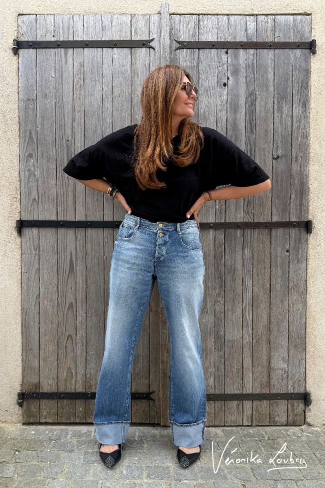 Jeans 400/28 wide leg Anastasia by Véronika Loubry high waist blau Nr.4