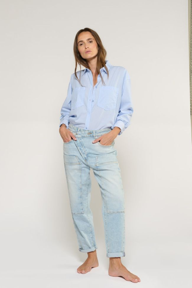 Jeans boyfit Cosy pocket 7/8 blau Nr.5