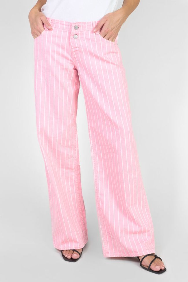 Jeans wide leg Lauryn rosa gestreift