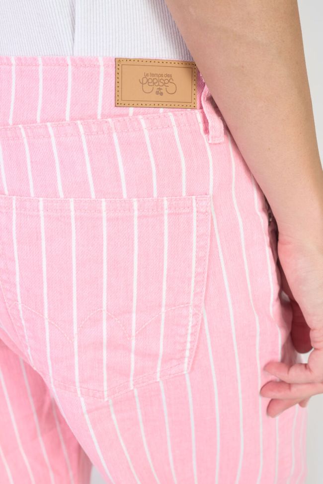 Jeans wide leg Lauryn rosa gestreift