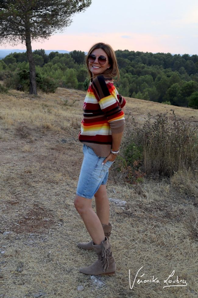 Natalia Bermuda aus hellblauem Jeansstoff by Véronika Loubry