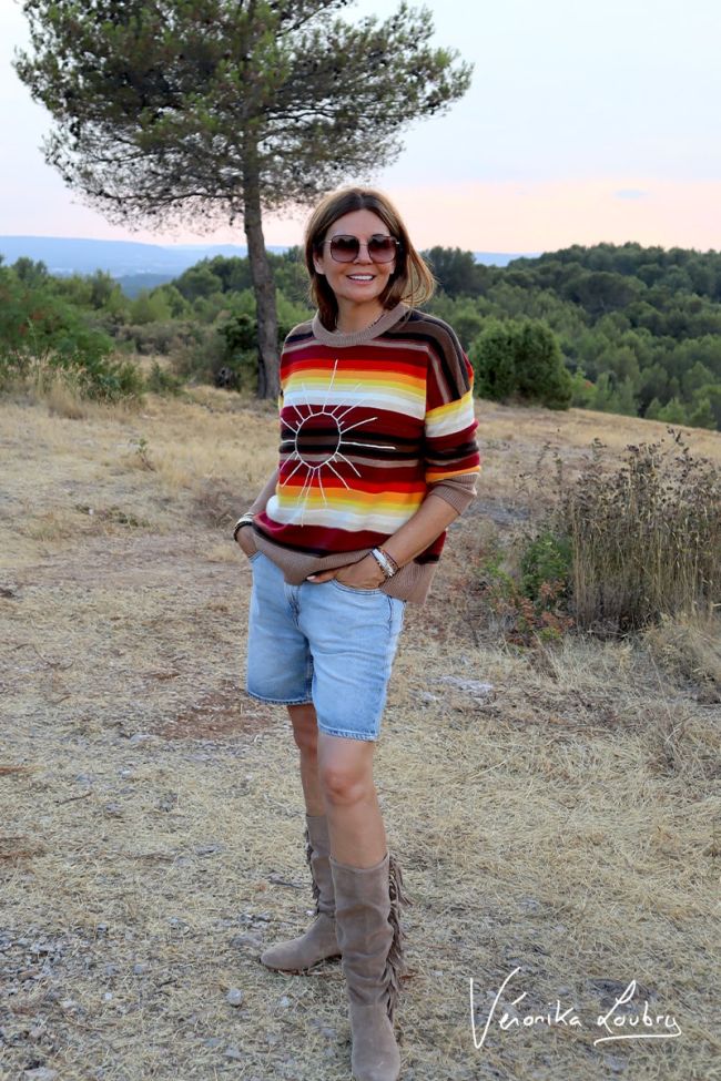 Natalia Bermuda aus hellblauem Jeansstoff by Véronika Loubry