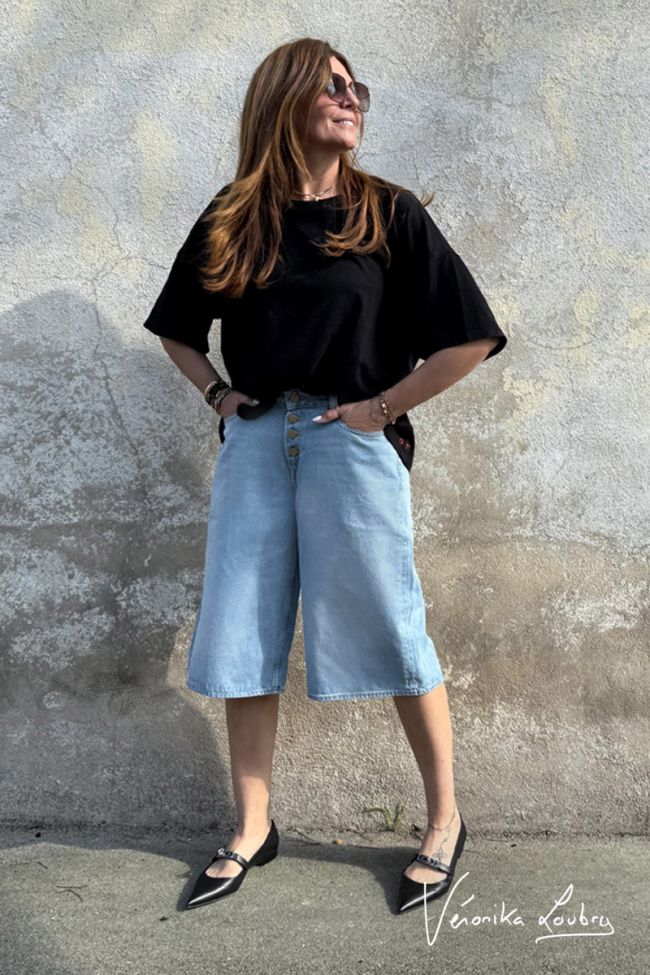 Vanessa blau denim Bermuda shorts by Véronika Loubry