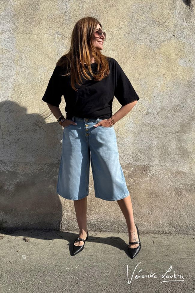 Vanessa blau denim Bermuda shorts by Véronika Loubry