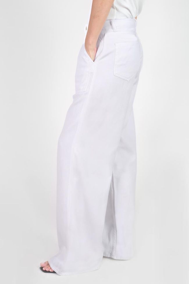 Jeans tencel wide leg Victoria high waist  Weiß