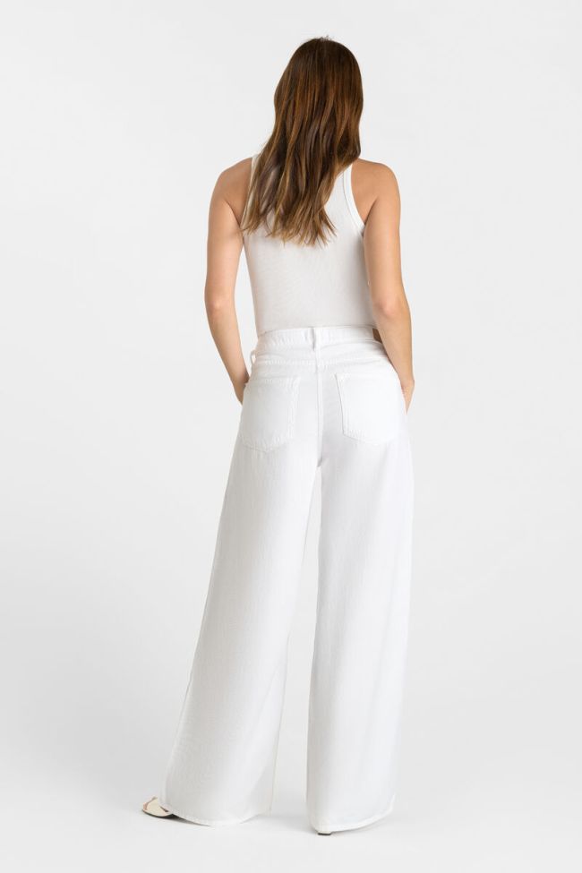 Jeans wide leg Victoria tencel weiß