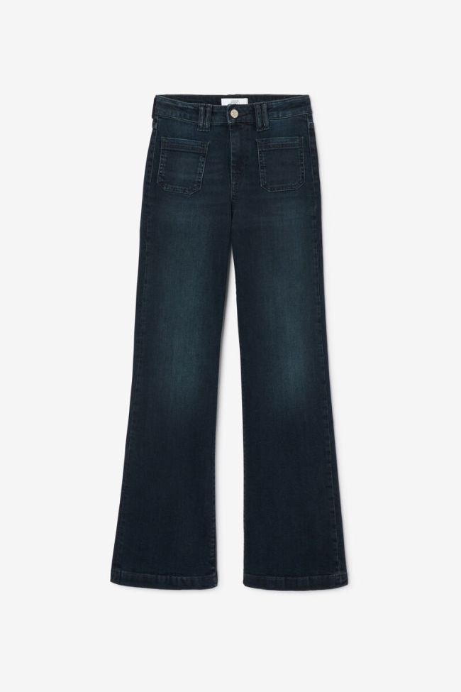 Jeans Flare Pocket High Waist blau-schwarz Nr. 1