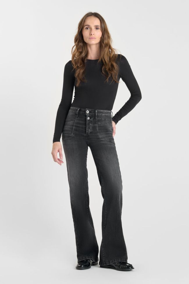 Jeans pulp flare Hooks high waist schwarz Nr.1