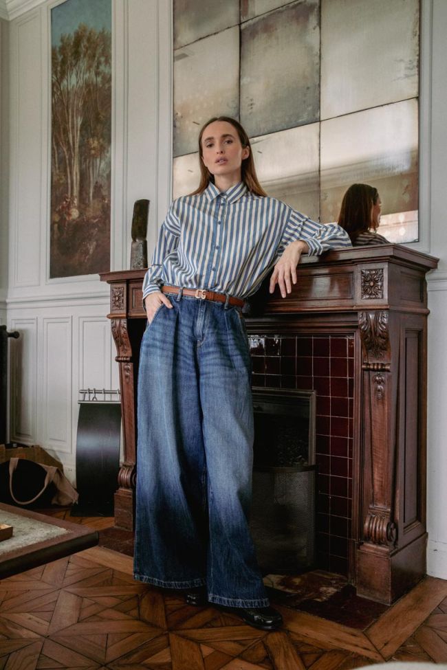 Jeans extra wide leg high waist blau Nr.3