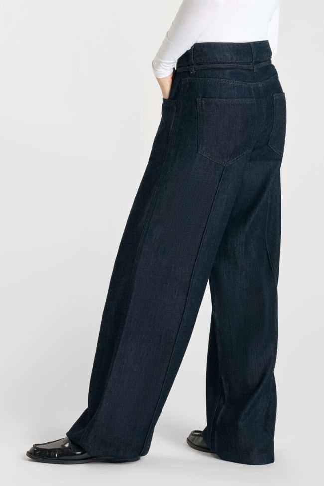 Jeans Wide Leg Scotty High Waist Tencel blau