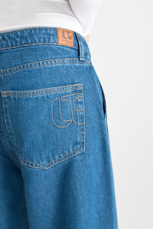 Jeans wide leg Victoria high waist tencel dunkelblau