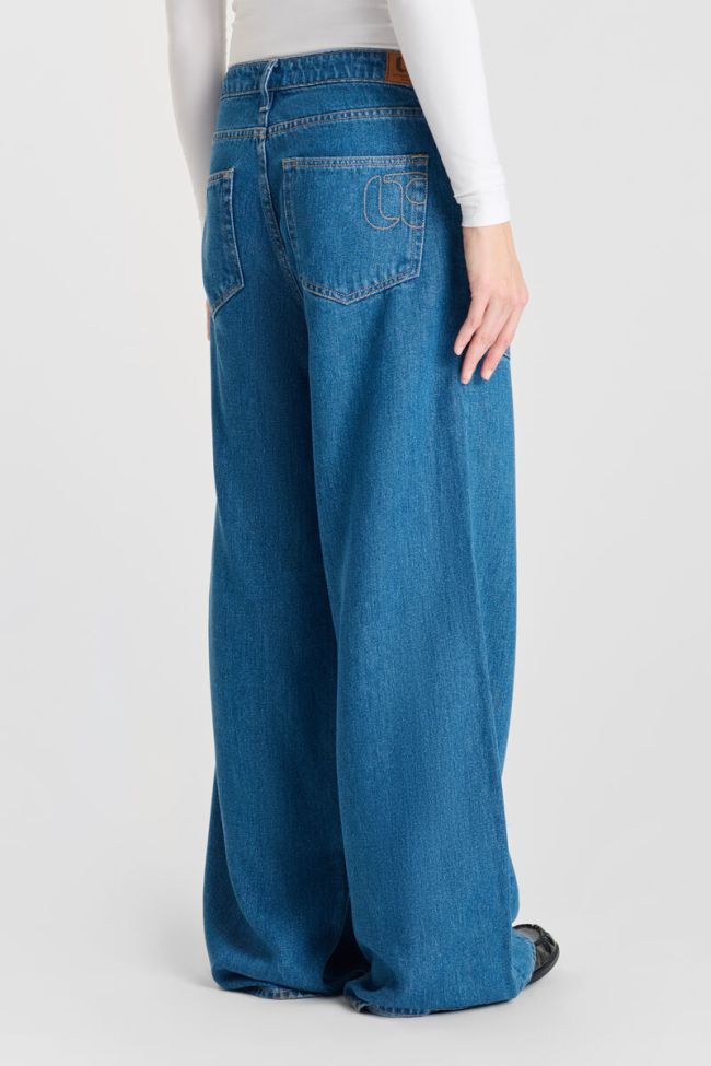 Jeans wide leg Victoria high waist tencel dunkelblau