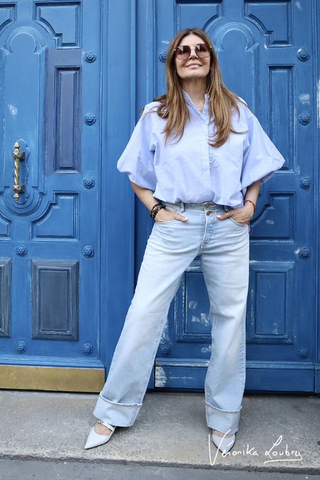 Jeans 400/28 loose Anastasia von Véronika Loubry Blau high waist Nr.5