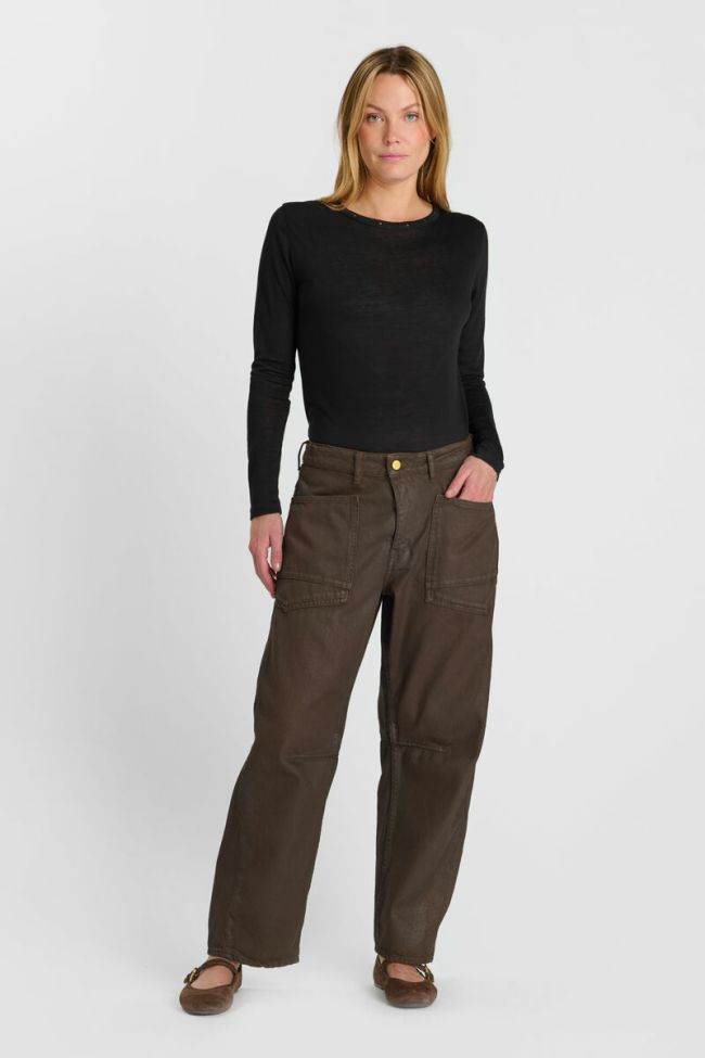 Jeans balloon Madie Beschichtete Braun
