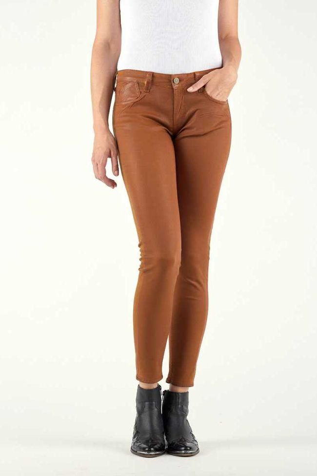 Jeans 300/16 Slim Lederoptik in Cognac