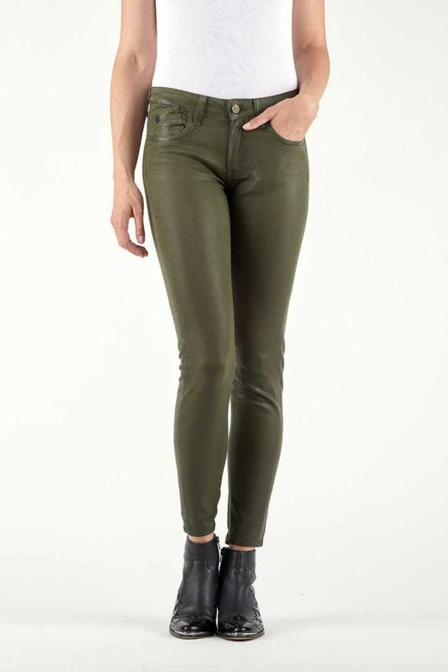 Jeans 300/16 Slim Lederoptik in Khaki