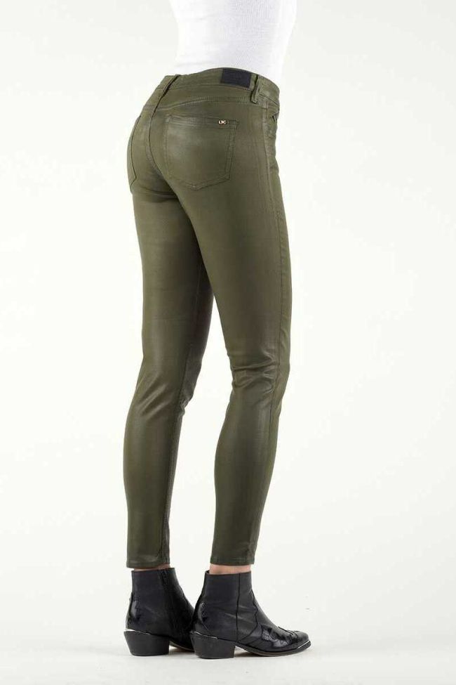 Jeans 300/16 Slim Lederoptik in Khaki