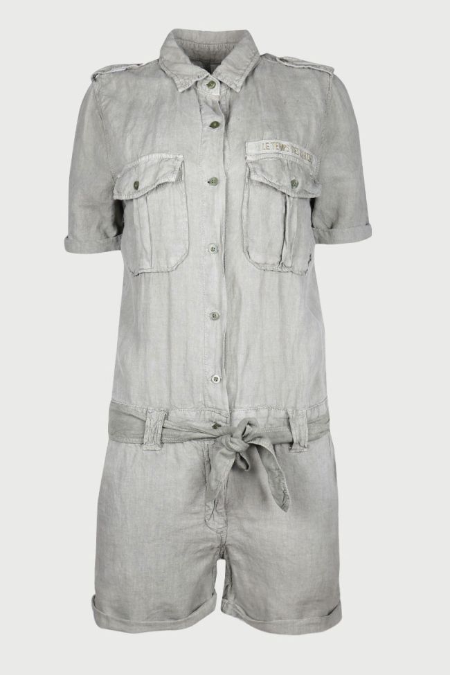 Combinaison en lin Fever vert d'eau