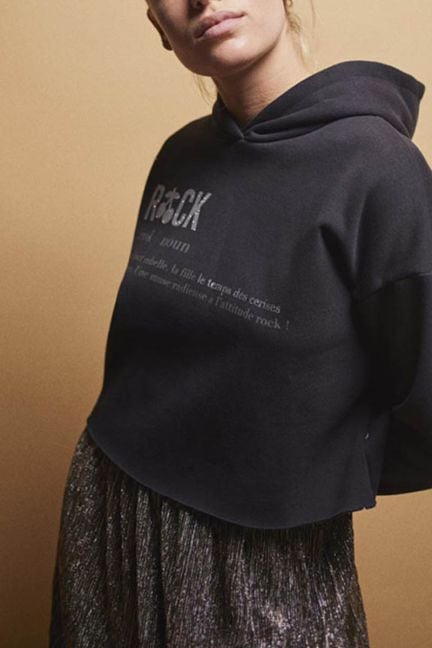 Kapuzen-sweatshirt Bendgi in schwarz