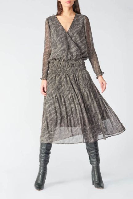 Langes kleid Bereni in schwarz