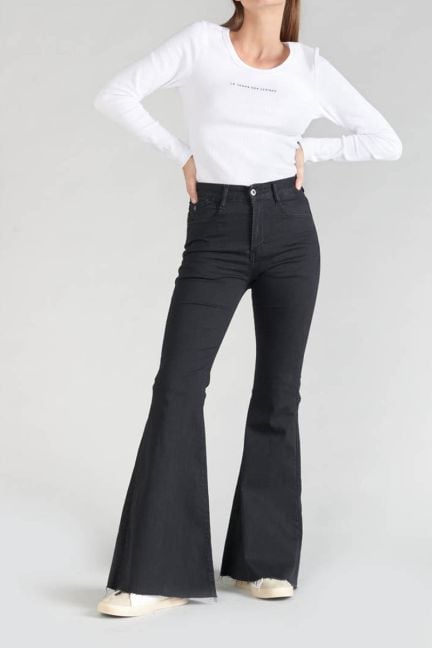 Jeans flare Alberta high waist schwarz Nr.0