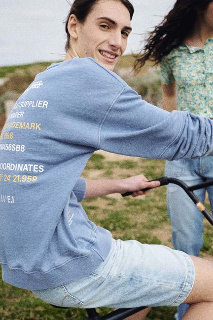 Sweatshirt Naybo blau meliert