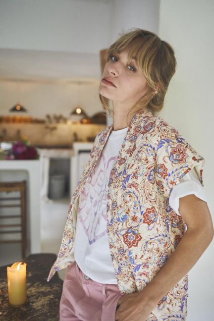 Ärmellose Jacke Kerman mit Paisley-Muster