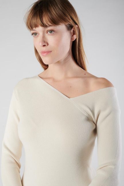 Pullover Lina asymmetrisch in sandfarben