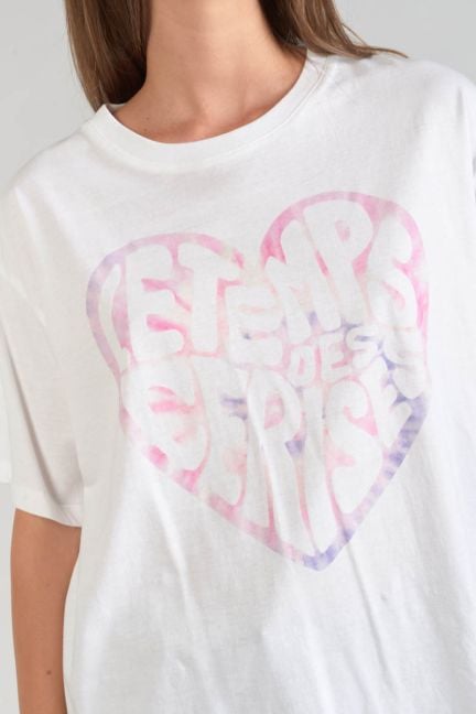 T-Shirt Moona in weiß mit Druck